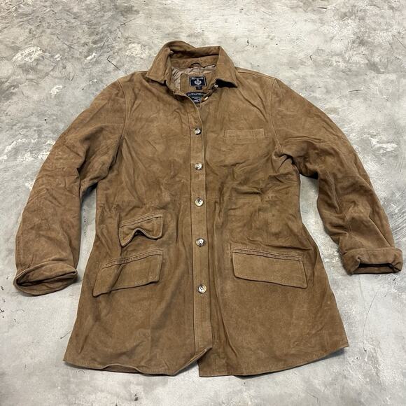 Façonnable Other - Vintage Faconnable Suede Jacket Albert Goldberg Genuine Leather Mens Medium Coat